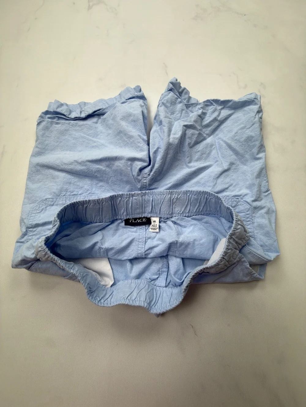 The Children's Place Light Blue Shorts 2000s Minimalist - Boys 16
